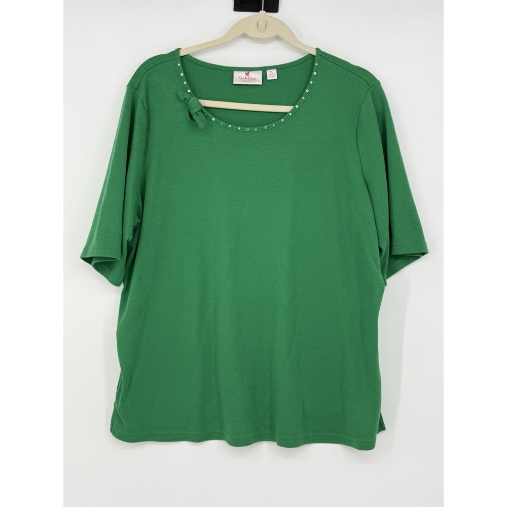 Quacker Factory Women's Short Sleeve Top XL